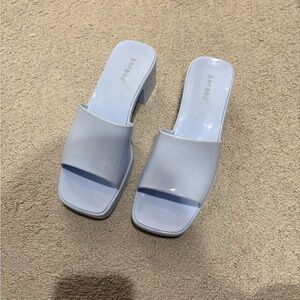 Light Blue Women's jelly Slide Sandals
